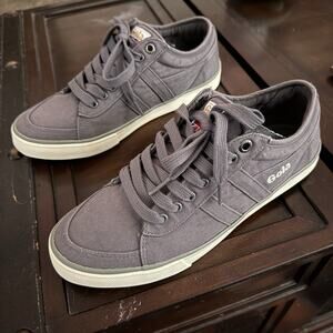 Gola Men’s Harrier Gray Comet Plimsoll Sneakers Vegan Sz 7 NEW